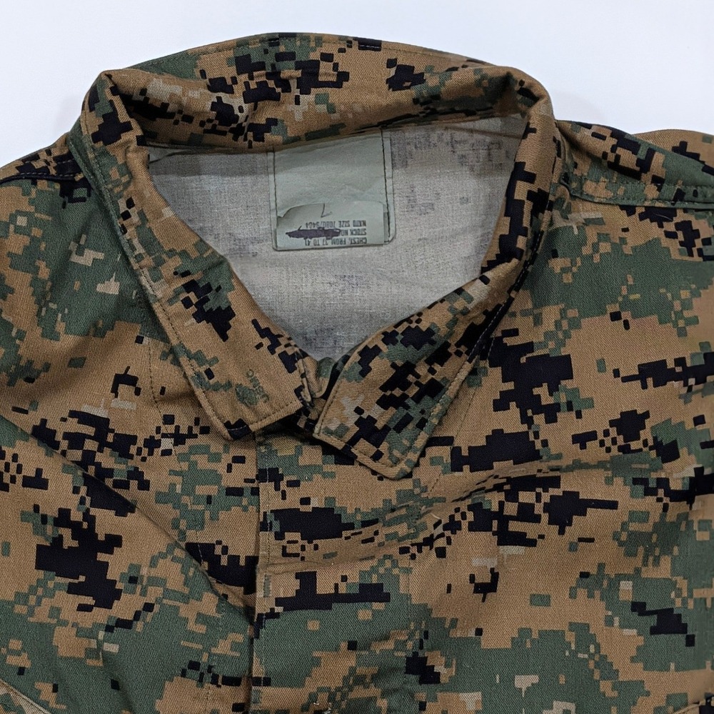 Mens MARPAT Digital Camo Military Utility Jacket Woodland Green Brown Size M L
